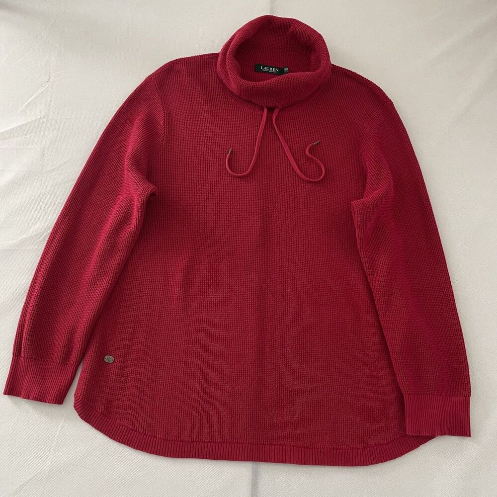 Lauren Ralph Lauren Turtleneck Pullover Sweater Red Long Sleeve Size 2X